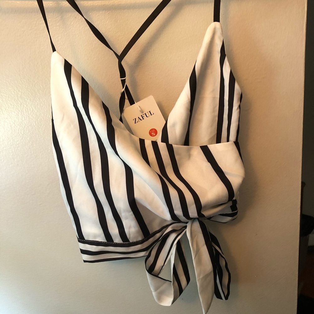 Two piece black and white set